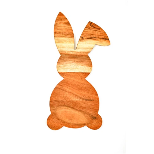 Affinity Decor Organic Acacia Kitchen Cutting Chopping Board for Butcher Block Cheese and Vegetables Fruit Salad Halloween Christmas Gift (Bunny Board 15