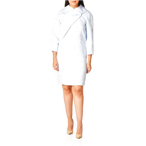 Tahari ASL Womens Floral Jacquard Wrap Jacket and Dress Set