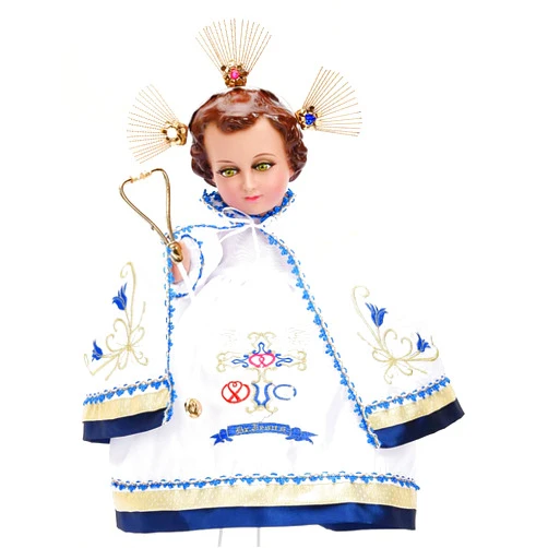 Susaniita Rey de la Salud Vestido para Niño Dios. King of Health Baby Jesus Nativity Dress 50cm White