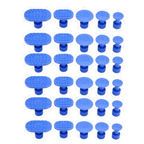 Tbest 30pcs Glue Pulling Tabs Car Body Dent Removal Pulling Tabs Paintless Dent Repair Tools Glue Puller Tabs Set Blue Pdr Glue Pull Tabs pdr pulling block pdr puller hook