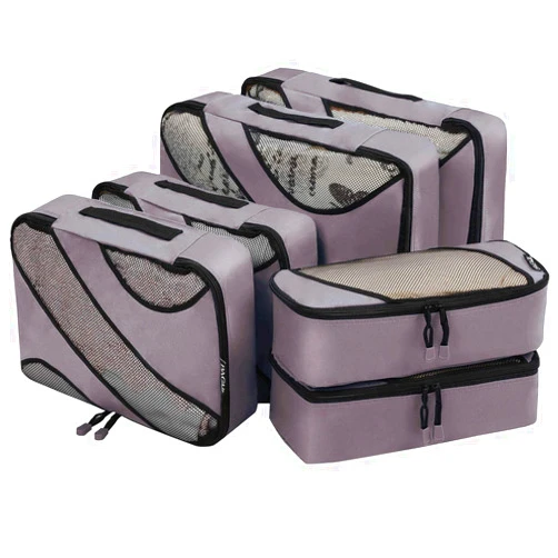 BAGAIL 6 Set Packing Cubes,Travel Luggage Packing Organizers(6Set Dark Grey)