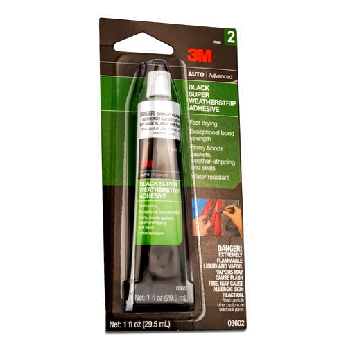 3M Black Super Weatherstrip Adhesive, 1-oz.