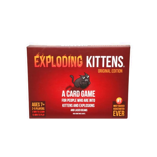 Exploding Kittens LLC Exploding Kittens Original Edition - Hilarious Games for Family Game Night - Funny Card Games for Ages 7 and Up - 56 Cards