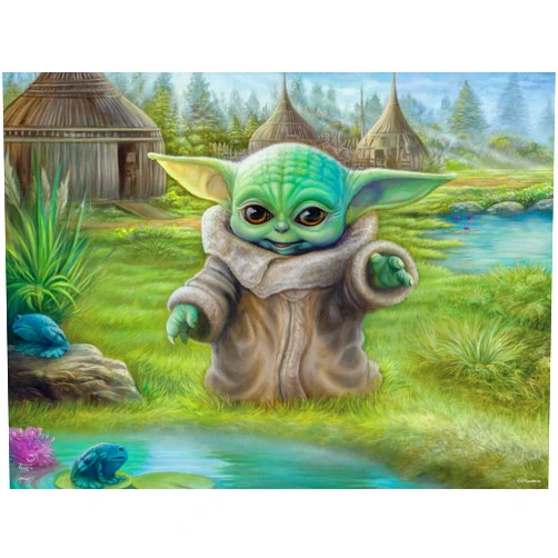 Ceaco - Thomas Kinkade - Star Wars - Mandalorian Connection - Childs Play - 500 Piece Jigsaw Puzzle