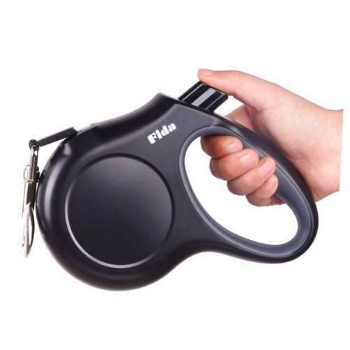 Fida Retractable Dog Leash Large Breed, Heavy Duty 16 ft Dog Walking Leash, up to 110 lbs, 360° Tangle Free, Black