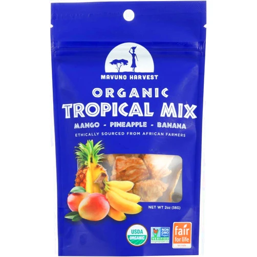 Mavuno Harvest 6 Piece Fair Trade Tropical Mix- Mango, Pineapple And Banana, 2 Ounce