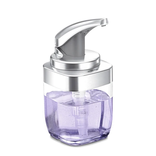 simplehuman 15 fl. oz. Square Push Pump Soap Dispenser, Brushed Nickel