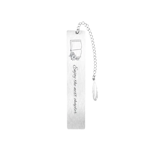 BOELRY Personalized Metal Engraved Bookmark, Custom Bookmark for Teachers Students, Book Club Graduation Gift Retirement Gift