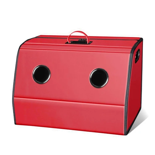 HOLDCY Car Trunk Organizer - Waterproof & Easy to Clean – Expand Your Storage Space - Adjustable Compartments and Foldable Trunk Organizer Fits Cars, SUVs, Trucks (Red, 20.86'' x 13.77'' x 13.77'')