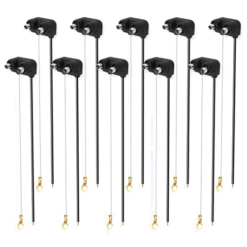 Ronybuy 10x Markers Wire Plug - 2 Wire Pigtail for Sealed Side Marker Tail Trailer Clearance Lights, 6