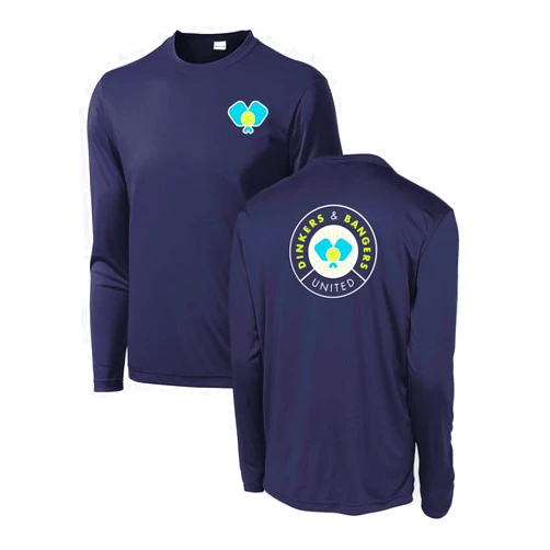 Dinkers & Bangers United™ - Men's Pickleball Performance Long Sleeve Shirt - 2 Sided
