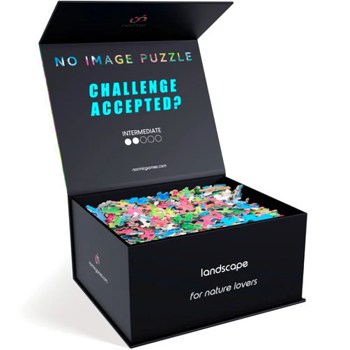 Normic No Image Puzzle 1000 Irregular Pieces Extreme Difficult Jigsaw Challenge Adults Hardest Puzzle No Guide Ultimate Brain Teaser Intermediate Level Landscape Mystery Unique Gift