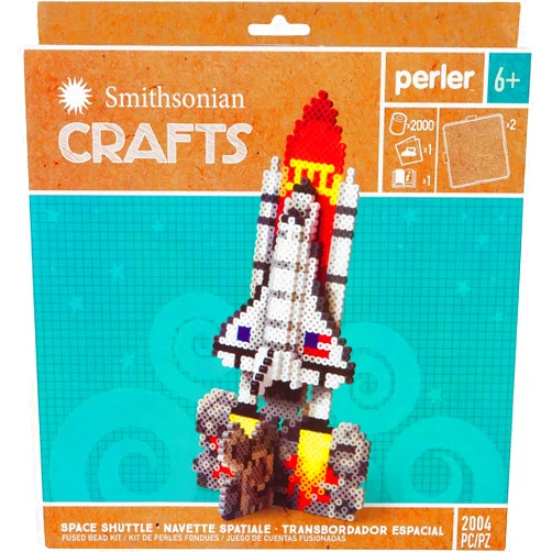 Perler Smithsonian Spaceship 3D Beads Kit, 2000pcs, Space Shuttle