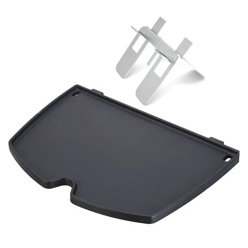 Uniflasy 6558 Cast Iron Cooking Griddle for Weber Q1200 Q1000 Q1400 Q100 Q120 Q140 Series Gas Grills Parts, 6558 Griddle Plate for Weber Q1200 Q1000 Gas Grill Accessories, 12.6 x 8.6 Inches