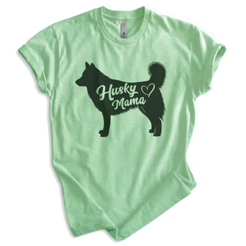 EVERTREE CLOTHING Husky Mama T-Shirt, Unisex Women's Shirt, Siberian Husky Owner, Best Dog Mama Gift