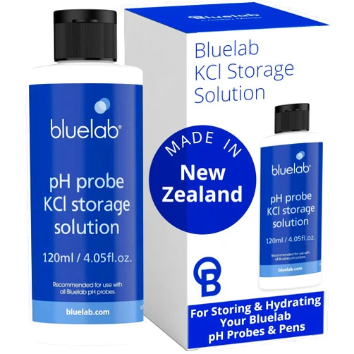 Bluelab STSOL120 KCL Storage Solution 120ml pH Probe and Pen, Maintain Meters Used for Water, Soil, and Hydroponic System or Indoor Plant Grow White