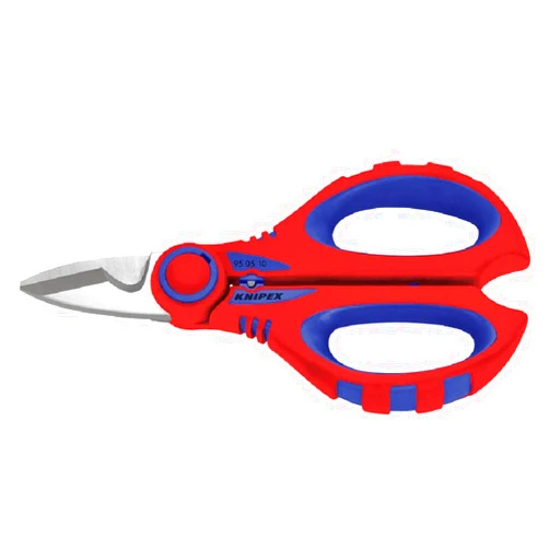 Knipex 95 05 10 SB Electricians' Shears with Multi-Component Grips, fibreglass-Reinforced 160 mm (Blister Packed)