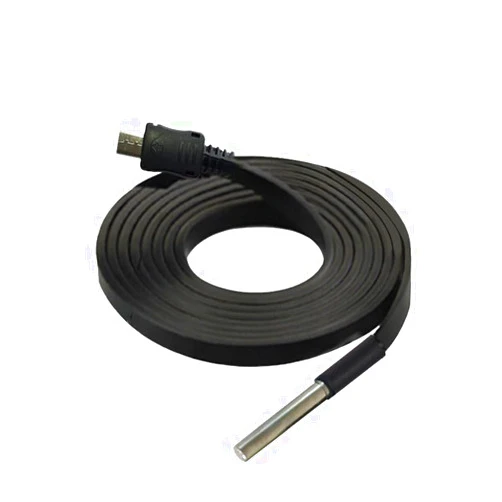 UbiBot DS18B20 Temperature Probe, Refrigerator Temperature Sensor, Remote Monitoring in Extreme High or Low Temperature Condition (3m Flat)