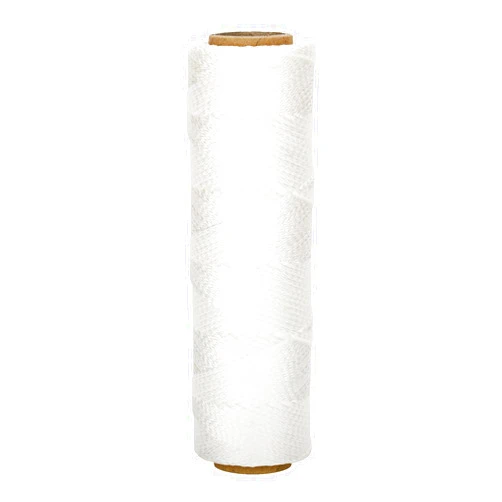 KINGLAKE White Mason Line String Line, Nylon Twine String, #18 Braided Durable Nylon Twine for Garden, Masonry, 300 Feet White Construction String Brick Line, DIY Crafts Decor String