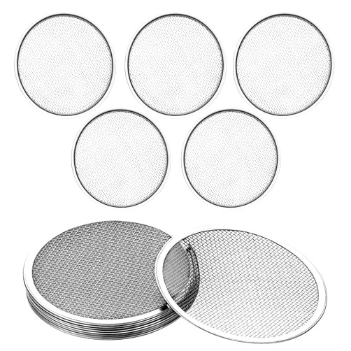 EupHHonycs 10 Pack Stainless Steel Sprouting Lids, Mason Jar Sprouting Lids, Mesh Bean Sprout Sieve Lids for Mouth Mason Jar, Growing Bean, Seed