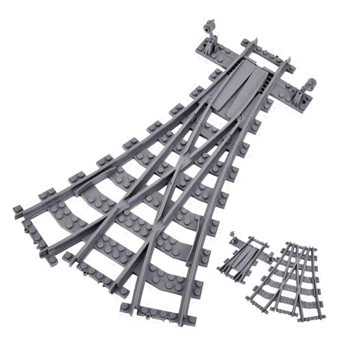 Berfaset City Train Tracks Building Sets Flexible Train Tracks Expansion Railroad Train Tracks Building Toy Accessories Compatible with Major Brand (Three-Way Orbit)