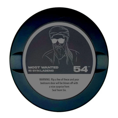 Syn Tin Edition 010: Syn Laden | Snus Can | Snus Container | Zyn Metal Can | Metal Zyn Container | Zyn Holder | Metal Snus Container | Smell Proof Container | Aluminum Zyn Container (Black)