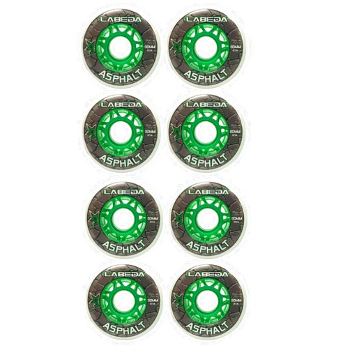Labeda Wheels Inline Roller Hockey Gripper Asphalt Outdoor White 72mm 83A x8