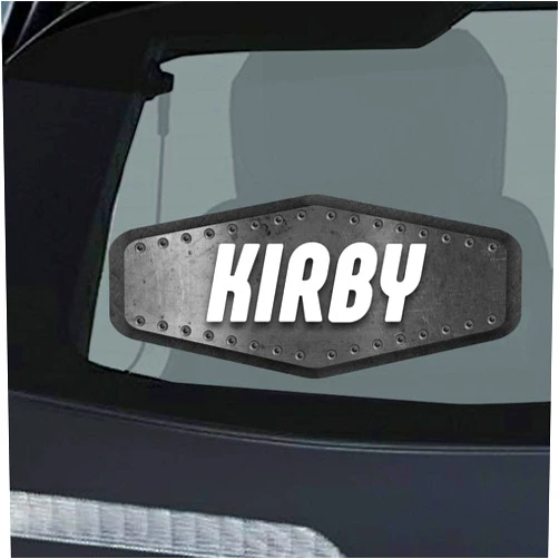 Makoroni Kirby Name, CAR Magnet-Magnetic Bumper Sticker 3.5x8 or 4.5x10 inc., DesJ23