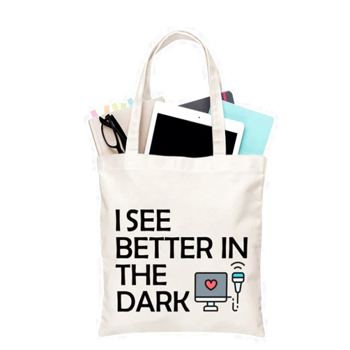 BDPWSS Sonographer Tote Bag Ultrasound Technician Gift Sonography Tech Gift Radiologist Gift I See Better In The Dark