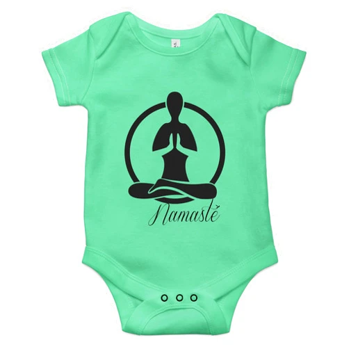 TripleBDesigns Yoga Meditation Baby Onesie, Namaste Newborn Infant Bodysuit
