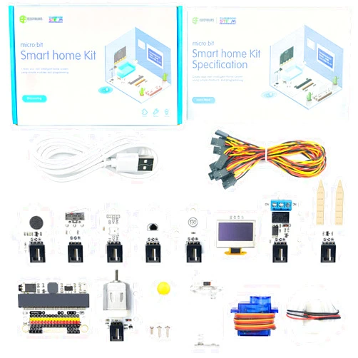 EF ELECFREAKS ELECFREAKS microbit Smart Home Kit for Kid Micro:bit Sensor Starter Kit Octopus Series Sensor, DIY Programming STEM kit with Basic Coding Electronics Modules and Wiki Tutorial(Without Micro:bit)