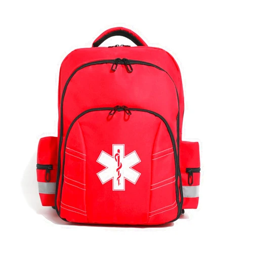 BNYYUG Red Emergency Medical Backpack Empty First Aid Bags First Responder Bag for Trauma Medication Safety Backpack Travel Paramedic Bag EMS EMT for Nurse(bag only)