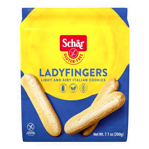 Schar - Lady Fingers - Certified Gluten Free - No GMO's, Lactose, Wheat or Preservatives - (7.1 oz)