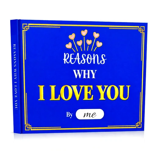MindMoss Reasons Why I Love You - Valentine's Day What I Love about You Book - Meaningful Gift for Boyfriend, Girlfriend, Husband, Wife, Couples Gifts for Anniversary, Christmas & More - Gift for Your Loved