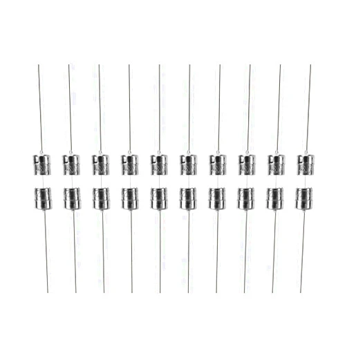 Fielect 20Pcs Glass Tube Fuses Axial with Lead Wire Fast-Blow 3.6x10mm 5A 250V for Replacing or Repairing Many Home Electronics (F5A)
