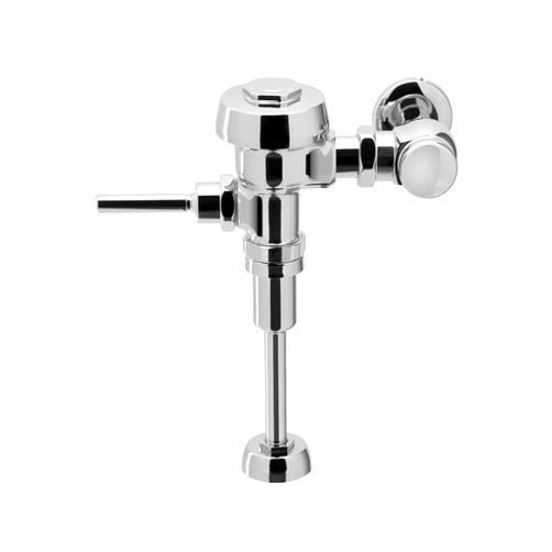 Sloan Royal 186 Exposed Manual Urinal Flushometer, 0.125 GPF Flush Valve - Single Flush, Non-Hold-Open Handle, Fixture Connection Top Spud, Polished Chrome Finish, 3912633