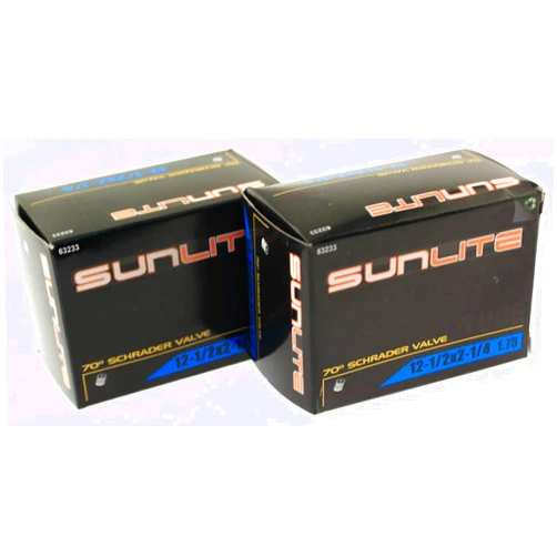 Sunlite Bicycle Tube 12-1/2 x 2-1/4 (1.75) Angled 70 Degree SCHRADER valve