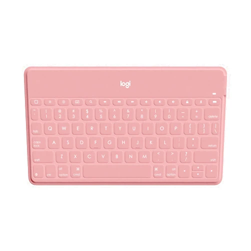 Logitech Keys-to-Go Super-Slim and Super-Light Bluetooth Keyboard for iPhone, iPad, Mac and Apple TV, Including iPad Air 5th Gen (2022) - Blush Pink (Renewed)