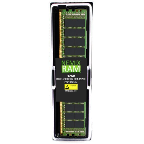 NEMIX RAM 32GB (1X32GB) DDR4 2400MHZ PC4-19200 2Rx4 1.2V 288-PIN ECC RDIMM Compatible with Dell SNPCPC7GC/32G A8711888 Registered Server Memory