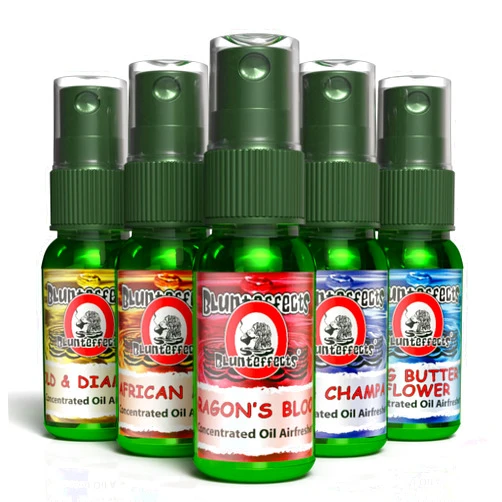 Blunteffects 100% Concentrated Air Freshener Car/Home Spray (5 Assorted Scents) by Blunteffects
