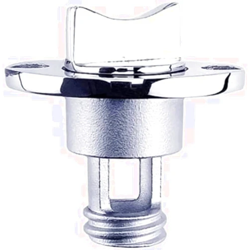 Zoneshare Silver Stainless Steel 316 1'' Boat Drain Plug Socket for Kayak, Yacht, Fish Wells & More