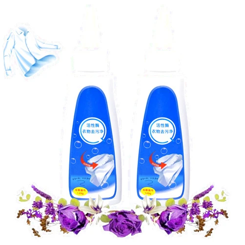 Vlrbfl Symtmetry Stain Remover, Graceiful Stain Remover, 120 Ml Active Enzyme Stain Remover Laundry, Fast Laundry Stain Remover, Grease Stain Remover Clothes Oil Stain Remover (White)