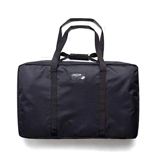 JumpOff Jo - Travel Bag and Transport Tote for Kids & Adults, Features Two Durable Carrying Handles & an Adjustable Shoulder Strap Tote Bag, with a Drawstring Dust Bag & Personalized Name Tag (Black)