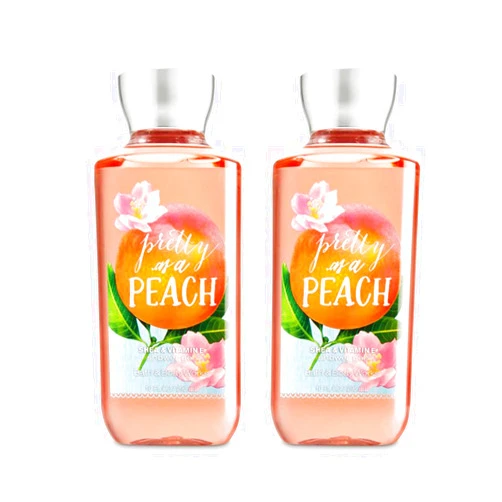 AZZUTORK Bath & Body Works Pretty As Peach Shower Gel Gift Sets For Women 10 Oz 2 Pack (Pretty As Peach)
