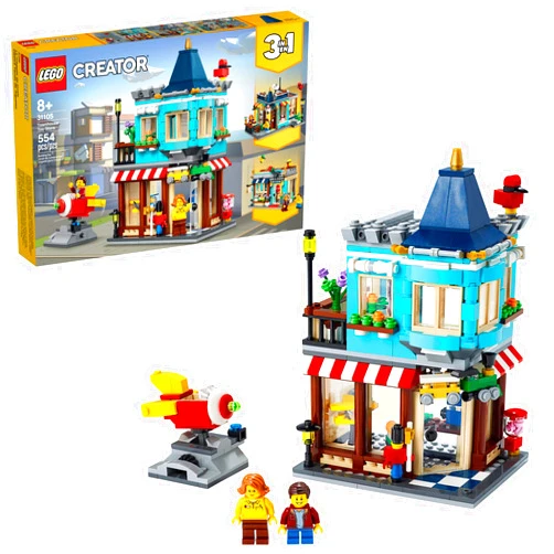 LEGO Creator 3in1 Townhouse Toy Store 31105, Cool Buildable Toy for Kids Building Kit (554 Pieces)