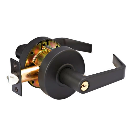 Master Lock SLCHSR10B Heavy Duty Lever Style, Grade 2 Commercial Storeroom Door Lock with Bump Stop, Oil Rubbed Bronze Finish, Black
