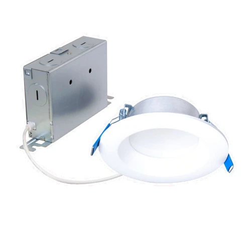 HALO 4-inch Canless LED Recessed Light Selectable 3000K, 4000K, 5000K CCT 600 Lumens – White