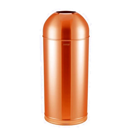 YUJUNDZSW Outdoor Garbage Can Large Trash Can Outdoor Stainless Steel Garbage Can with Removable Inner Bucket, Open Top Commercial Trash Bin Waste Container, 48L/12.6 Gallons Large