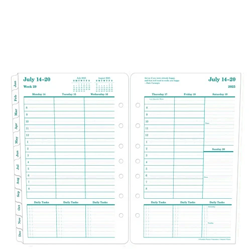 Franklin Covey FranklinCovey - Original Weekly Ring-Bound Planner (Classic, Jul 2025 - Jun 2026)