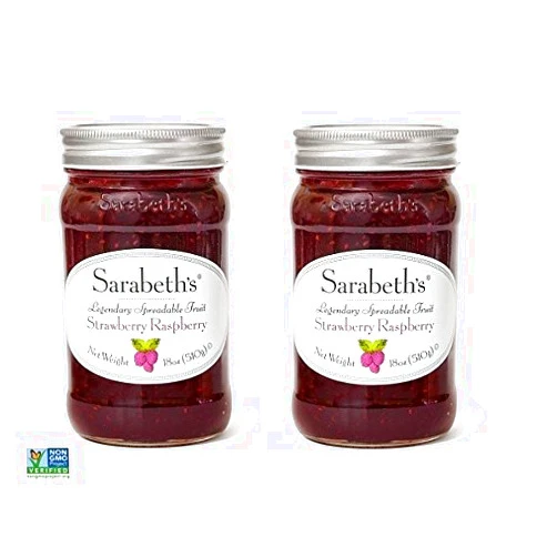 Sarabeth's Legendary Strawberry Raspberry Spreadable Fruit (18 oz Pack of 2)
